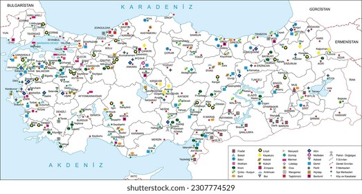 map of mines in turkey