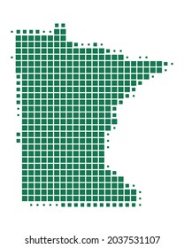 Karte von Minnesota auf Weiß