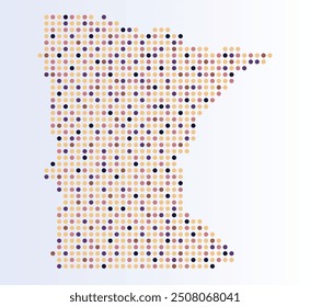 Map of Minnesota state from dots