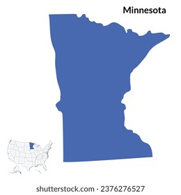 Map of Minnesota. Minnesota map. USA map