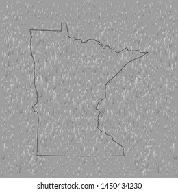 map of minnesota. vector illustration