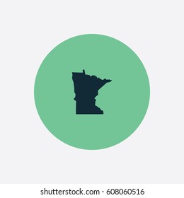 Map of Minnesota Vector Illustration

