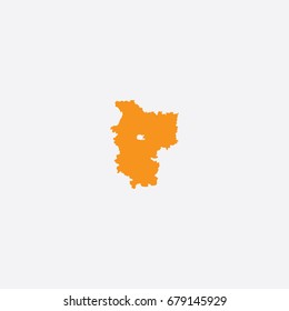 Map of Minsk Region - Belarus Vector Illustration