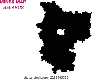 Map of MINSK, Map of MINSK with Solid color, Map of Belarus state MINSK Vector Illustration, Map of MINSK with Color, Belarus.