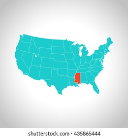 map of Mississippi