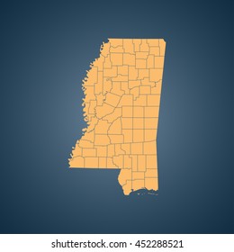 map of Mississippi