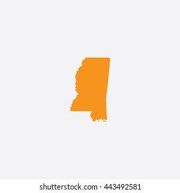 Map of Mississippi Vector Illustration
