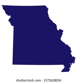 Map Missouri Silhouette Vector illustration Eps 10