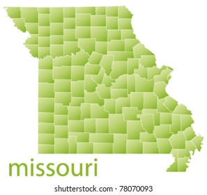 map of missouri state, usa