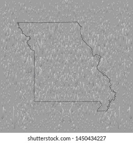 map of missouri. vector illustration