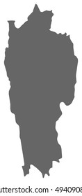 Map - Mizoram (India)