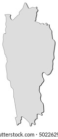 Map - Mizoram (India)