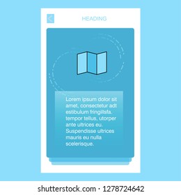 Map mobile vertical banner design design. Vector