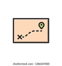 map modern icon vector design