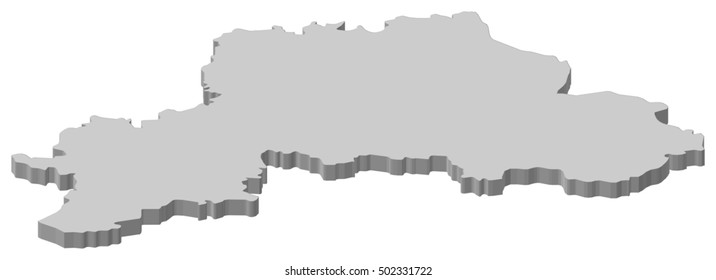 Map - Mogilev (Belarus) - 3D-Illustration