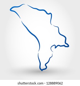 map of moldova. map concept