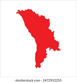 map of Moldova icon. Illustration vector graphic of map of Moldova.