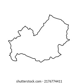 Map of Molise high quality vector illustration - Hand made line drawing of Molisano Italian region borders