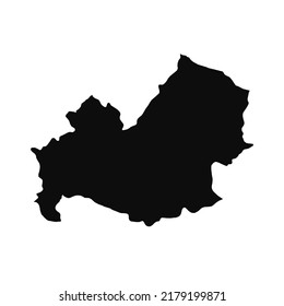 Map of Molise high quality vector illustration - Hand made black silhouette drawing of Molise region borders