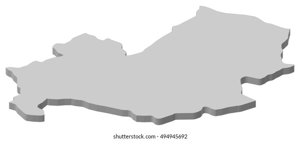 Map - Molise (Italy) - 3D-Illustration