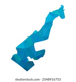 Map of Monaco - Blue Polygonal Design For Your. Vector illustration eps 10.