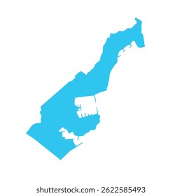 Map of Monaco, sign silhouette. World Map Globe. Vector Illustration isolated on white background. Europe continent.