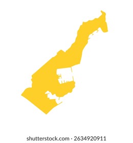 Map of Monaco, sign silhouette. World Map Globe. Vector Illustration isolated on white background. Europe continent.