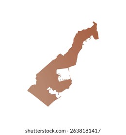 Map of Monaco, sign silhouette. World Map Globe. Vector Illustration isolated on white background. Europe continent.