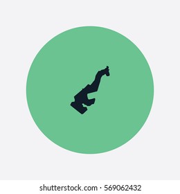 Map of Monaco Vector Illustration Silhouette Design

