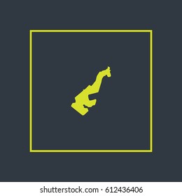 Map of Monaco Vector Illustration Silhouette Design

