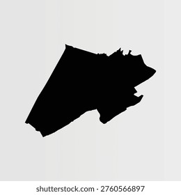 Map of Monroe County - West Virginia - United States outline silhouette graphic element Illustration template design 
