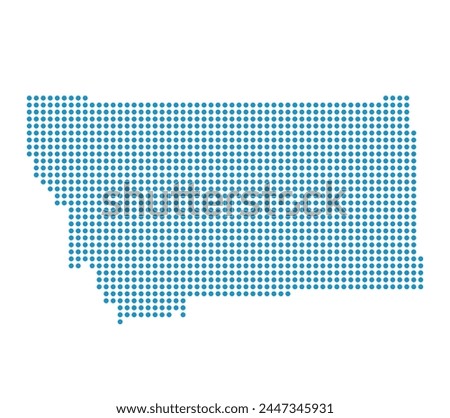 Map of Montana state from dots
