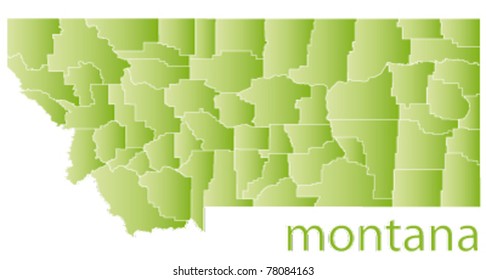 map of montana state, usa