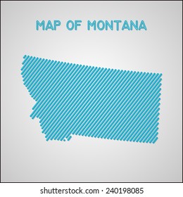 map of Montana. Transparency effects used. 