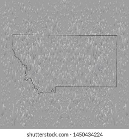 map of Montana. vector illustration