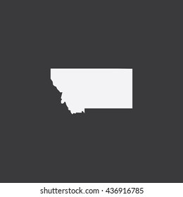 Map of Montana Vector Illustration