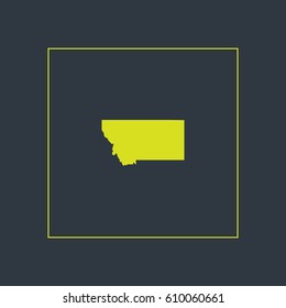 Map of Montana Vector Illustration