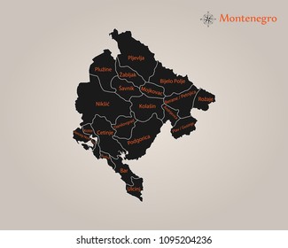 Map of Montenegro