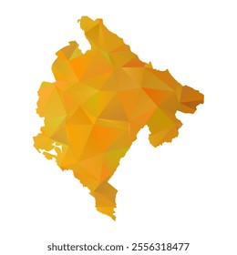 Map of Montenegro - Gold Polygonal Design For Your. Vector illustration eps 10.