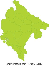 the map of montenegro state