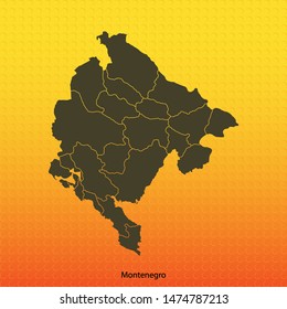 map of Montenegro . vector illustration