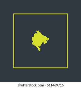Map of Montenegro Vector Illustration

