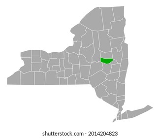 Mapa de Montgomery en Nueva York sobre fondo blanco
