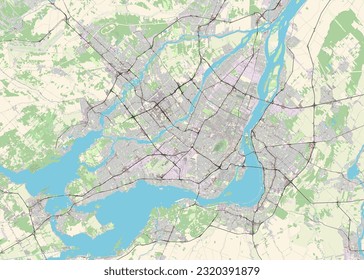Map of Montreal Quebec Canada