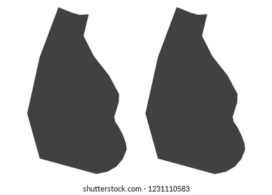 Map - Montserrat Couple Set , Map of Montserrat,Vector illustration eps 10.