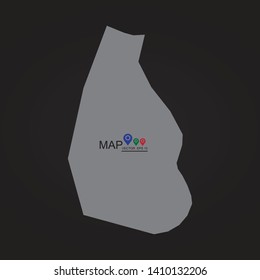 map of Montserrat (Round icon) - Vector