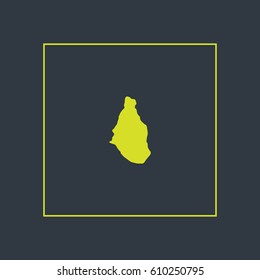 Map of Montserrat Vector Illustration


