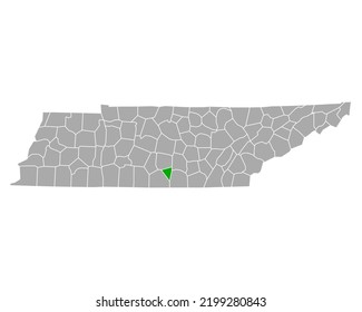 Map of Moore in Tennessee on white