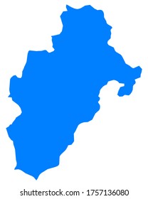 Mapa de Moquegua en blanco