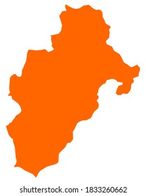 Map of Moquegua on white